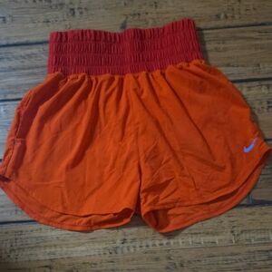 Nike Bright Orange Shorts with Red Waistband